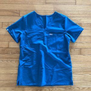 FIGS Catarina One-Pocket Scrub Top Size Small Caribbean Blue